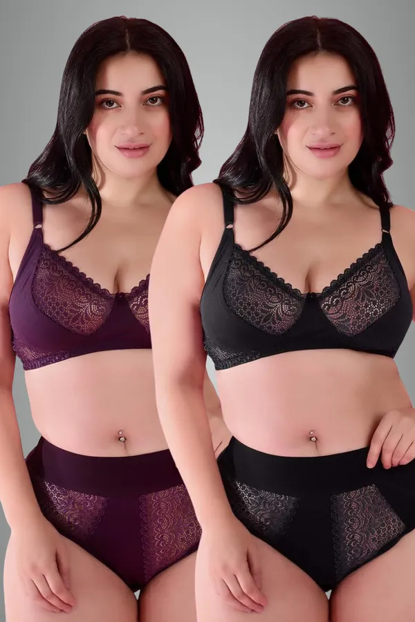 Black_&_Wine_Gorgeous_Bridal_Honeymoon_Cotton_Designer_Bra_Panty_Set_Lace_Push_Up_Non-Wired_Solid_Lingerie_Lace_Bra_And_Hipster_50Mm_Broad_Belt_Panty_Set_And_Lingerie_Set_For_Women_(Pack_Of_2)