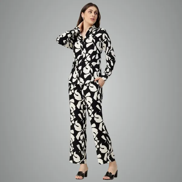Black_Ivory_2_Piece_Co-Ords_Set_Premium_Viscose_Rayon_Shirt_Dickey_Collar_Full_Sleeve_Regular_Fit_Casual_Shirt_Trousers_Printed_Design_For_Women
