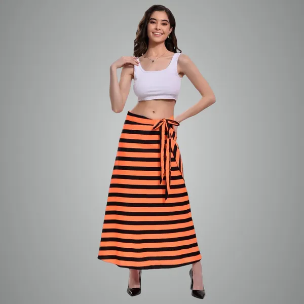 Orange_&_Black_Long_Wrap_Around_Maxi_Skirt_|_Wear_Long_Skirt_For_Women