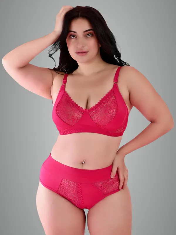 Rani_Gorgeous_Bridal_Honeymoon_Cotton_Designer_Bra_Panty_Set_Lace_Push_Up_Non-Wired_Solid_Lingerie_Lace_Bra_And_Hipster_50Mm_Broad_Belt_Panty_Set_And_Lingerie_Set_For_Women