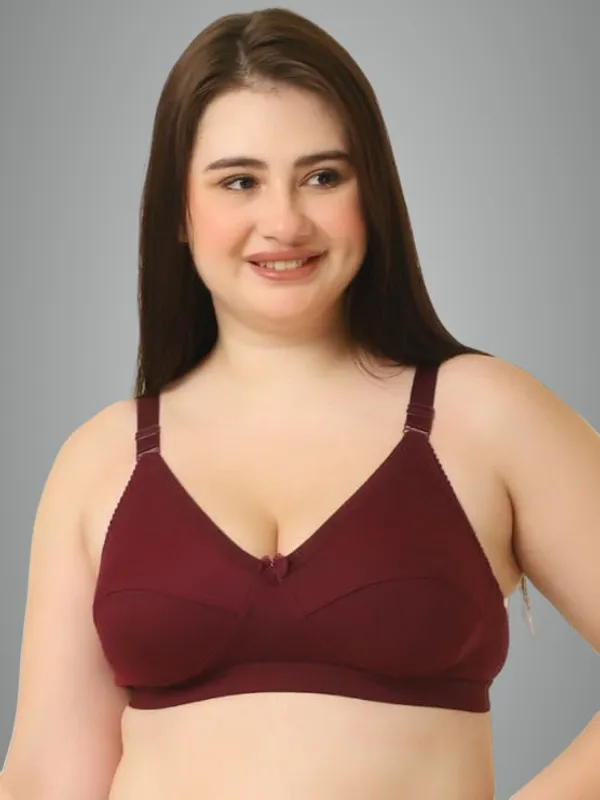 Maroon_Everyday_Non_Padded_Bra_Full_Support_Bra_Wirefree_Adjustable_Straps_Anti_Bacterial_For_Women