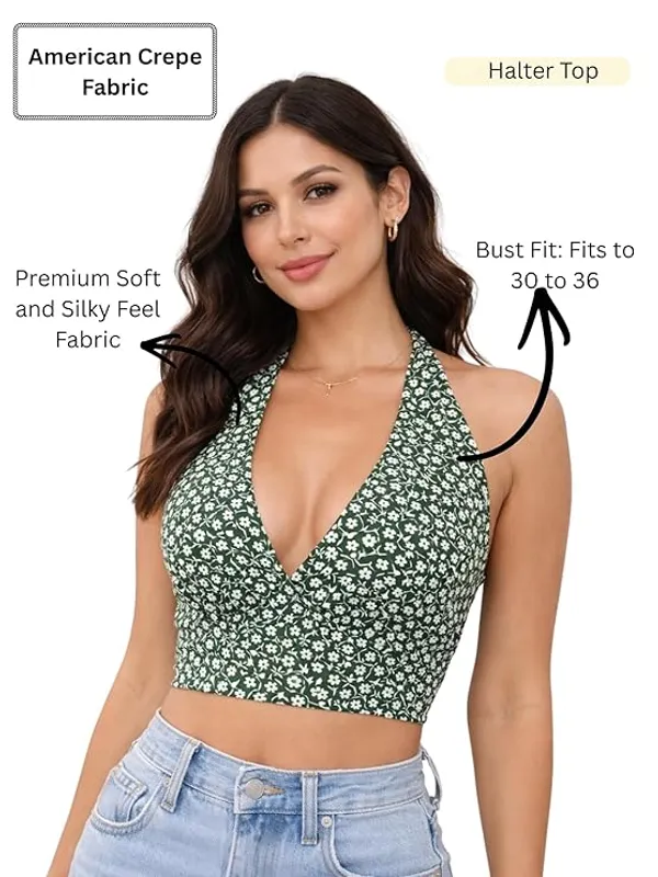 Green_Floral_Halter_Neck_Wrap_Top_With_Adjustable_Wrap_Waist