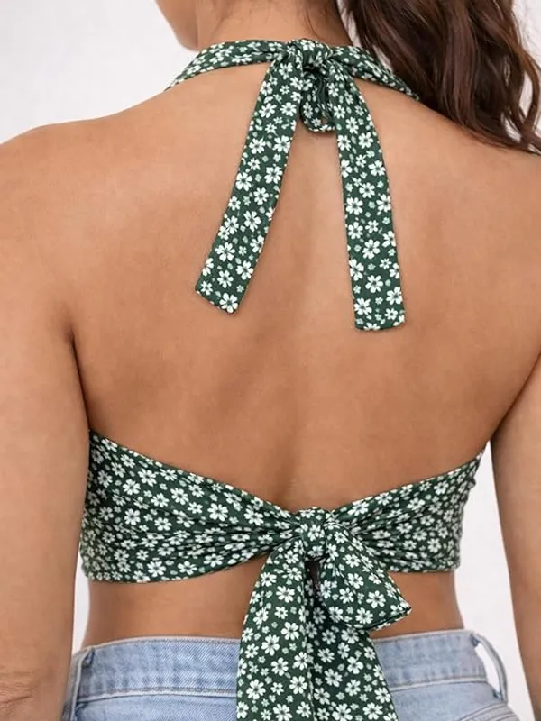 Green_Floral_Halter_Neck_Wrap_Top_With_Adjustable_Wrap_Waist