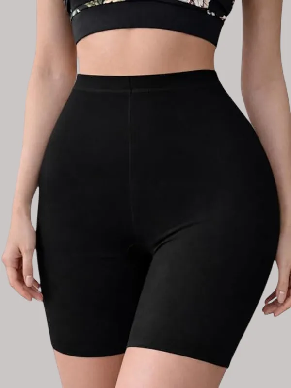 Black_Nylon_Spandex_High_Waist_Cycling_Shorts_Bike_Bicycle_Shorts_For_Women
