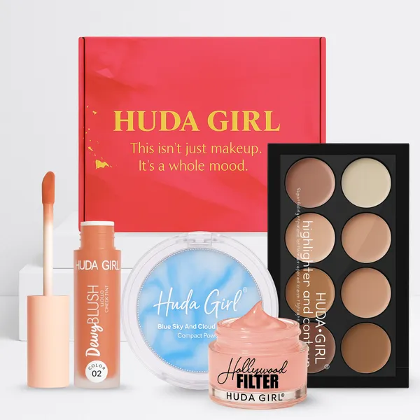 HUDA_GIRL_Full_Face_Gifting_Makeup_Kit_-_Hollywood_Filter_Face_Primer,_8_Shade_Concealer_&_Contour_Palette,_Oil_Control_Jelly_Compact_&_Pink_Liquid_Blush
