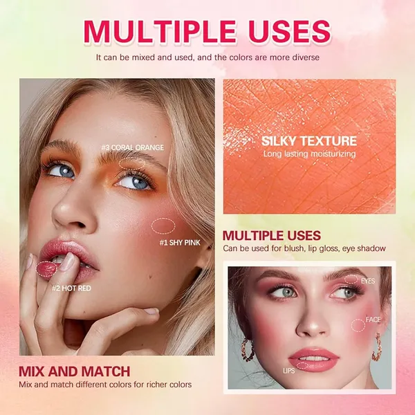 2in1_Lip_and_Cheek_Blush_Stick_for_Smooth_&_Flawless_Face_Makeup_-_Hot_Red