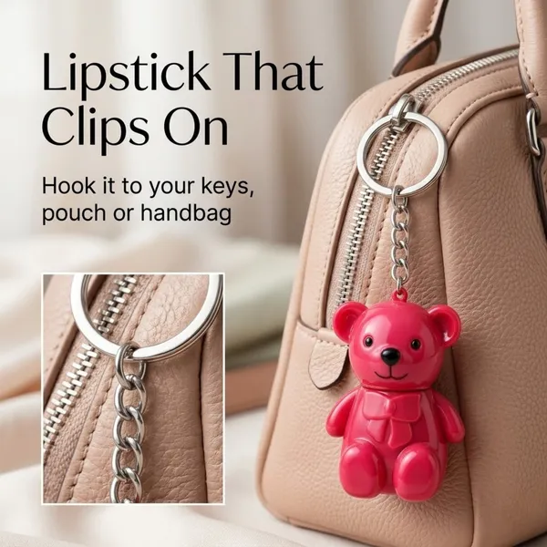 2in1_Lipstick_Keychains_-_6Pcs_Matte_Finish_Teddy_Bear_Shaped_Liquid_Lipsticks