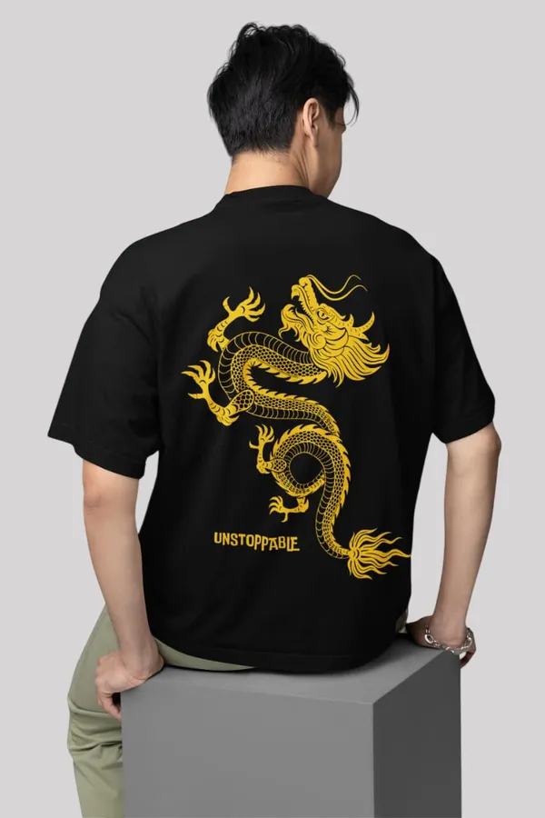 Black_Dry_Fit_Dragon_Series_Oversized_T-Shirt_For_Unisex