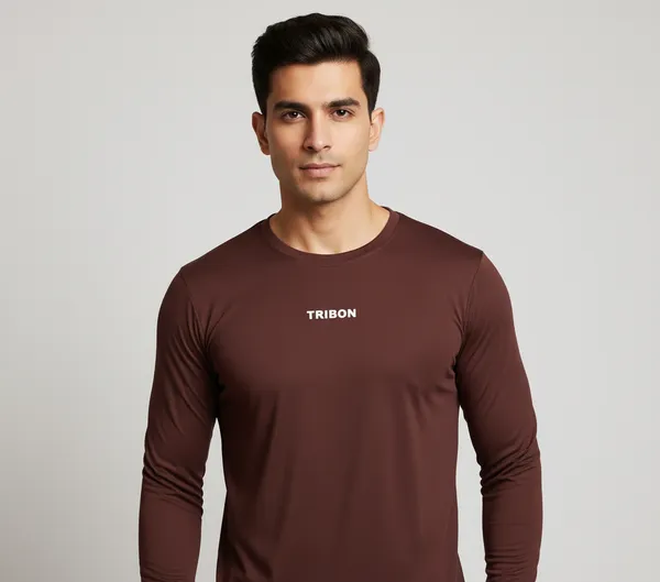 Brown_Dry_Fit_Classic_Full_Sleeve_T-Shirt_For_Unisex