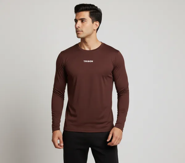 Brown_Dry_Fit_Classic_Full_Sleeve_T-Shirt_For_Unisex
