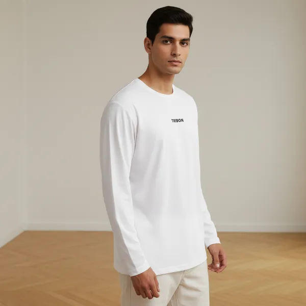 White_Dry_Fit_Classic_Full_Sleeve_T-Shirt_For_Unisex