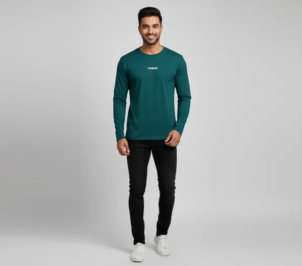 Teal_Green_Dry_Fit_Classic_Full_Sleeve_T-Shirt_For_Unisex