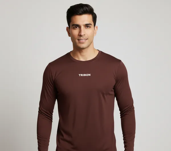 Brown_Dry_Fit_Classic_Full_Sleeve_T-Shirt_For_Unisex