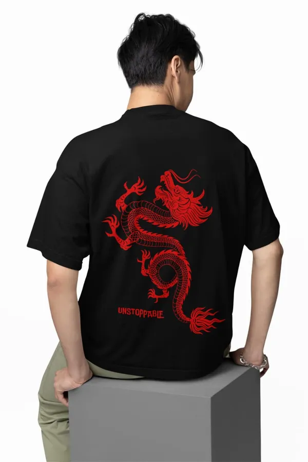 Black_Dry_Fit_Dragon_Series_Oversized_T-Shirt_For_Unisex