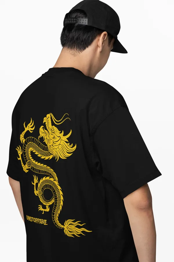 Black_Dry_Fit_Dragon_Series_Oversized_T-Shirt_For_Unisex
