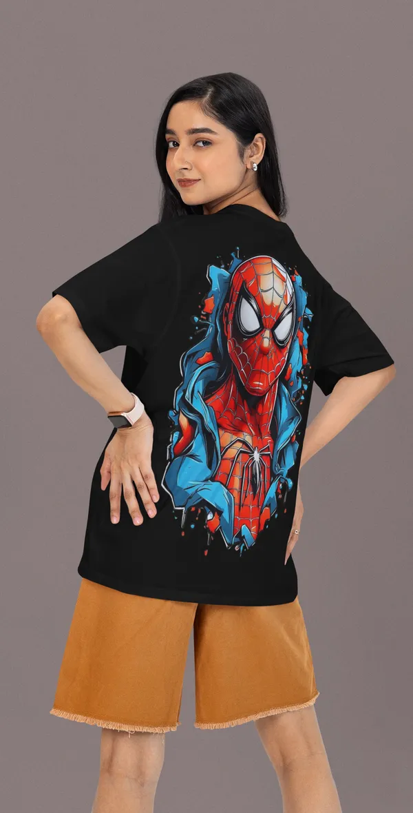 Black_Dry_Fit_Marvel_Spider-Man_Oversized_T-Shirt_For_Unisex