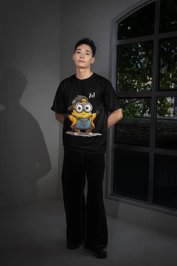 Black_Dry_Fit_Yo!_Street_Minion_Oversized_T-Shirt_For_Unisex