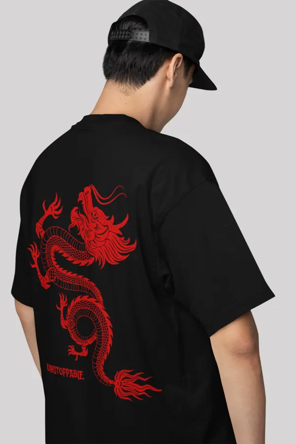 Black_Dry_Fit_Dragon_Series_Oversized_T-Shirt_For_Unisex
