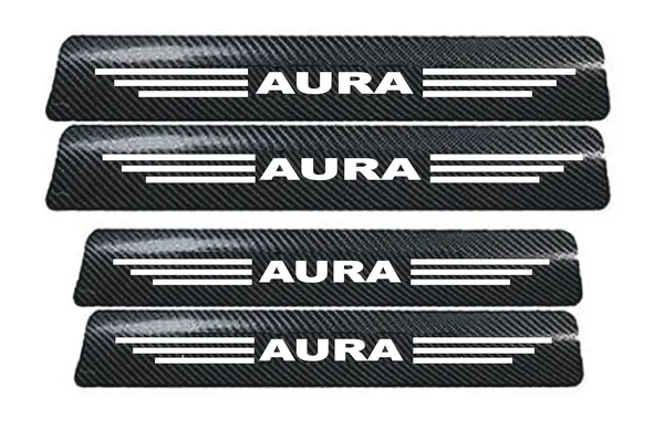 Vitior®_Carbon_Fiber_Door_Sill_Protector_for_Aura,_Set_of_4,_Anti-Scratch_Protection