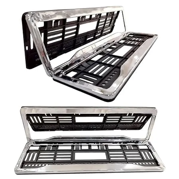 Car_License_Number_Plate_Frame_Universal_for_All_car_in_Chrome_Finish,_Set_of_2_pcs,_Back_and_Front.