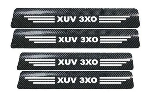 Vitior®_Car_Door_Sill_Protectors_for_Xuv_3xo_Reflective_Carbon_Fiber_Vinyl_Threshold_Sticker_Decorative_Car_Door_Scuff_Plate_Anti-Scratch_Anti-Dirty_(Pack_of_4)