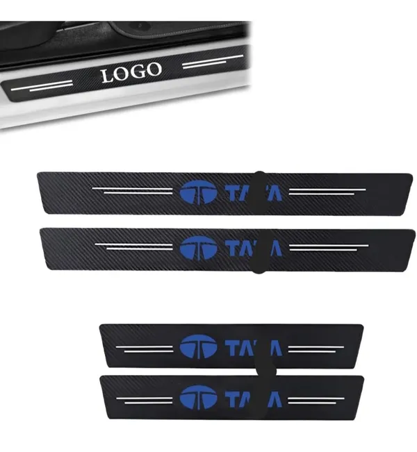 Automobile_Carbon_Door_Sill_Protector_Tata,_Set_of_4,_Anti-Scratch_Protection