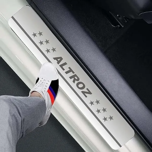 Sill_Plate/Door_Foot_Step_in_Stainless_Steel_Non_led_Self-Adhesive_Car_Door_Entry_Guard_Protector_Altroz.(Set_of_4_Pcs)
