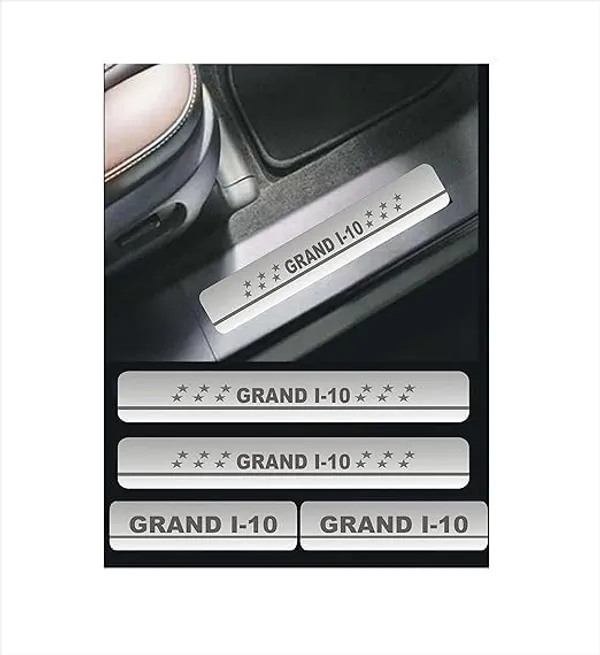 Sill_Plate/Door_Foot_Step_in_Stainless_Steel_Non_led_Self-Adhesive_Car_Door_Entry_Guard_Protector_Grand_I-10.(Set_of_4_Pcs)