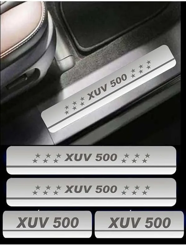 Sill_Plate/Door_Foot_Step_in_Stainless_Steel_Non_led_Self-Adhesive_Car_Door_Entry_Guard_Protector_Xuv_500.(Set_of_4_Pcs)