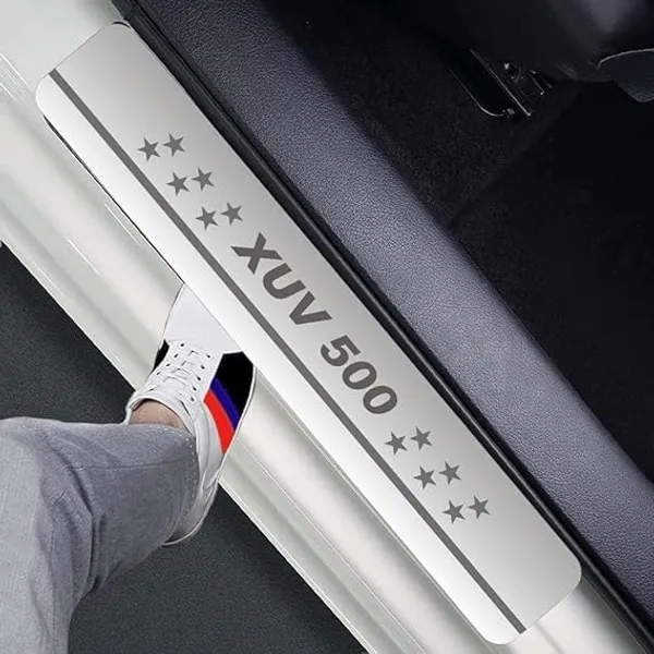 Sill_Plate/Door_Foot_Step_in_Stainless_Steel_Non_led_Self-Adhesive_Car_Door_Entry_Guard_Protector_Xuv_500.(Set_of_4_Pcs)