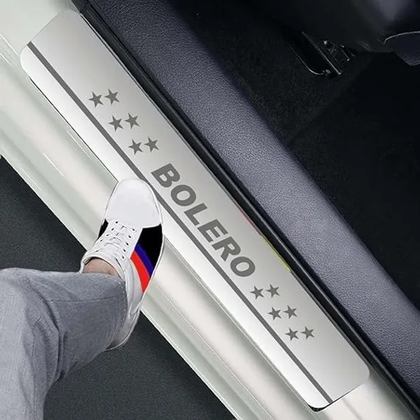 Sill_Plate/Door_Foot_Step_in_Stainless_Steel_Non_led_Self-Adhesive_Car_Door_Entry_Guard_Protector_Bolero.(Set_of_4_Pcs)