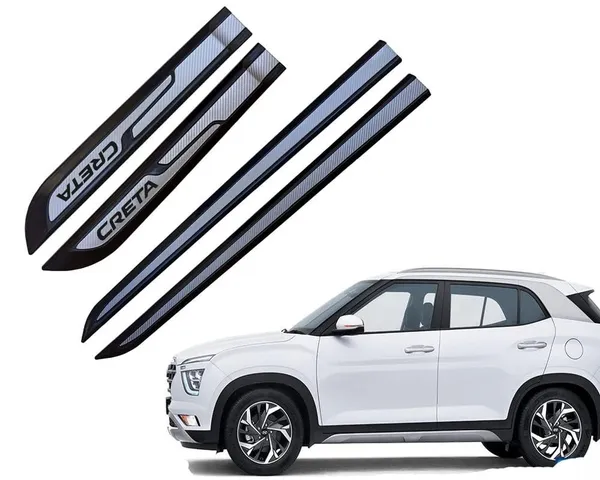 Car_Side_Beading_Decal_Door_Body_Cladding_Protectors_for_Creta,_Set_of_4,_Black_and_Grey