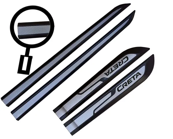 Car_Side_Beading_Decal_Door_Body_Cladding_Protectors_for_Creta,_Set_of_4,_Black_and_Grey
