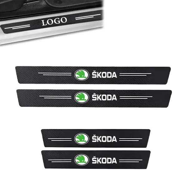 Carbon_Door_Sill_Protector_Skooda,_Set_of_4,_Anti-Scratch_Protection._Rapid_|_Kushaq_|_Octavia_|_Slavia_|_Fabia