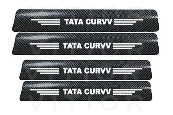 Car_Door_Sill_Protectors_for_Tata_Curvv,_4_Pcs_Reflective_Carbon_Fiber_Vinyl_Threshold_Sticker_Decorative_Car_Door_Scuff_Plate,Anti-Scratch_(Pack_of_4)