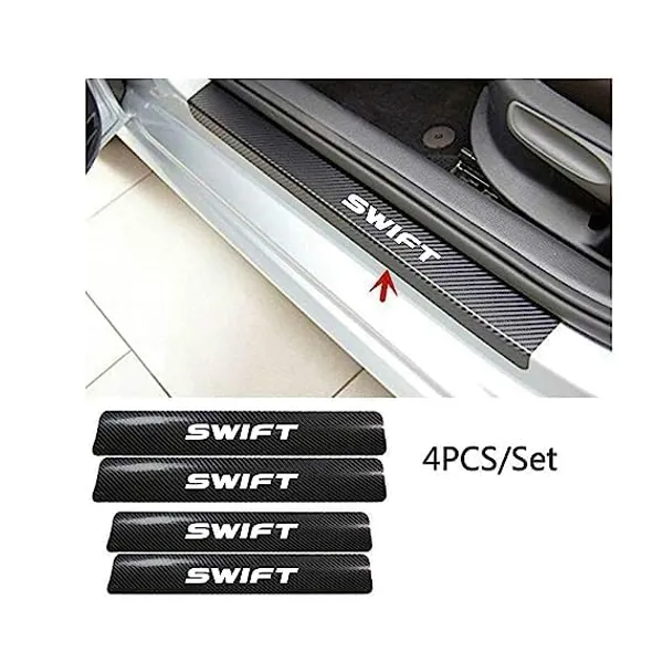 Automobile_Carbon_Door_Sill_Protector_Swift,_Set_of_4,_Anti-Scratch_Protection