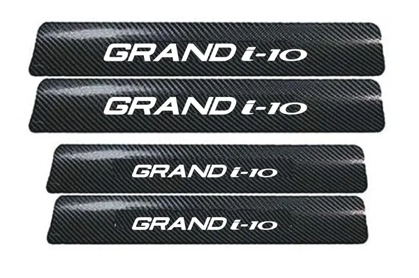 Automobile_Carbon_Door_Sill_Protector_Grand_i-10,_Set_of_4,_Anti-Scratch_Protection_Wrap_Film_Self-Adhesive_Tape.