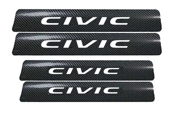 Automobile_Carbon_Door_Sill_Protector_Civic,_Set_of_4,_Anti-Scratch_Protection_Wrap_Film_Self-Adhesive_Tape