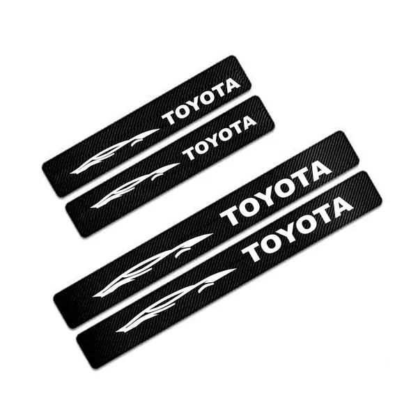 Car_Door_Sill_Protectors_for_Toyota,_4_Pcs_Reflective_Carbon_Fiber_Vinyl_Threshold_Sticker_Decorative_Car_Door_Scuff_Plate,Anti-Scratch,_Anti-Dirty,