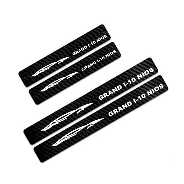 Car_Door_Sill_Protectors_for_Grand_I-10_Nios,_4_Pcs_Reflective_Carbon_Fiber_Vinyl_Threshold_Sticker_Decorative_Car_Door_Scuff_Plate,Anti-Scratch,_Anti-Dirty,