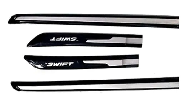 Car_Window_Side_Door_Beading_Silver/Black_Moulding_for_New_Swift_(Set_of_4_Pcs)