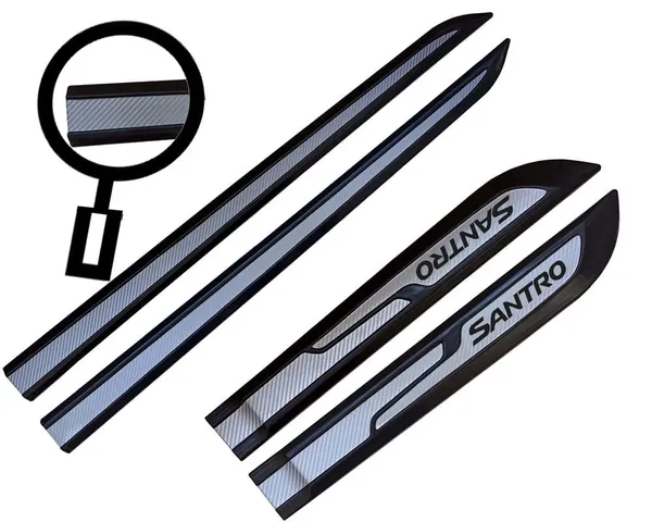 Car_Window_Side_Door_Beading_Silver/Black_Moulding_for_Santro_(Set_of_4_Pcs)