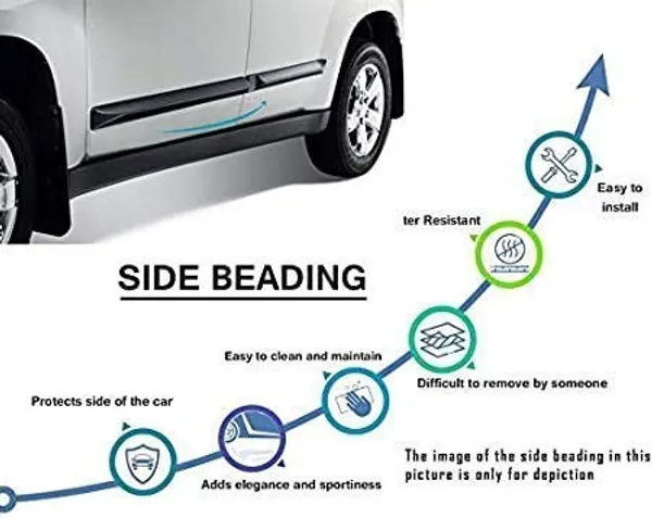 Car_Window_Side_Door_Beading_Silver/Black_Moulding_for_Santro_(Set_of_4_Pcs)