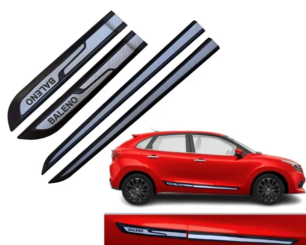 Car_Window_Side_Door_Beading_Silver/Black_Moulding_for_Baleno_(Pack_of_4_Pcs)