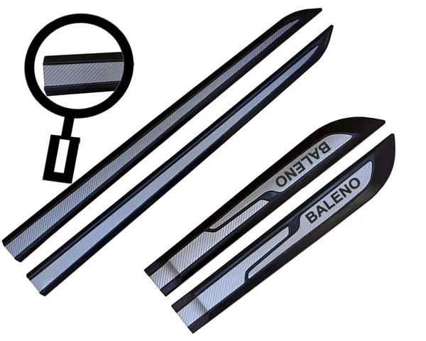 Car_Window_Side_Door_Beading_Silver/Black_Moulding_for_Baleno_(Pack_of_4_Pcs)