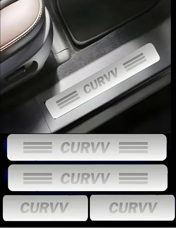 Sill_Plate/Door_Foot_Step_in_Stainless_Steel_Non_led_Self-Adhesive_Car_Door_Entry_Guard_Protector_Curvv_(Pack_of_4)