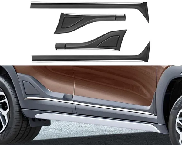 Car_Half_Chrome_Side_Decal_Suzuki_Fronx_Car_Side_Body_Moulding_Protector_with_Strong_Adhesive_Black_and_Chrome_Finish_(Pack_of_4)