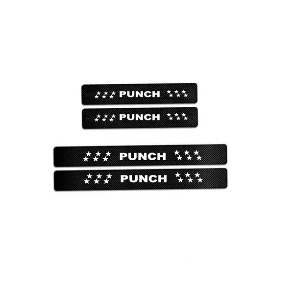 Car_Door_Sill_Protectors_for_Punch_4_Pcs_Reflective_Carbon_Fiber_Vinyl_Threshold_Sticker_Decorative_Car_Door_Scuff_Plate,Anti-Scratch_(Pack_of_4)