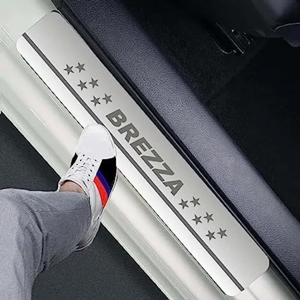 Sill_Plate_Door_Foot_Step_in_Stainless_Steel_Non_led_Self-Adhesive_Car_Door_Entry_Guard_Protector_Brezza_(Set_of_4_Pcs)