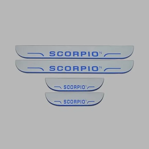 car_Accessories_Scorpio-N_Door_Foot_Step_|_Sill_Plate_Blue_Led_Silver_Mirror_Finish_(Pack_of_4_Pcs)